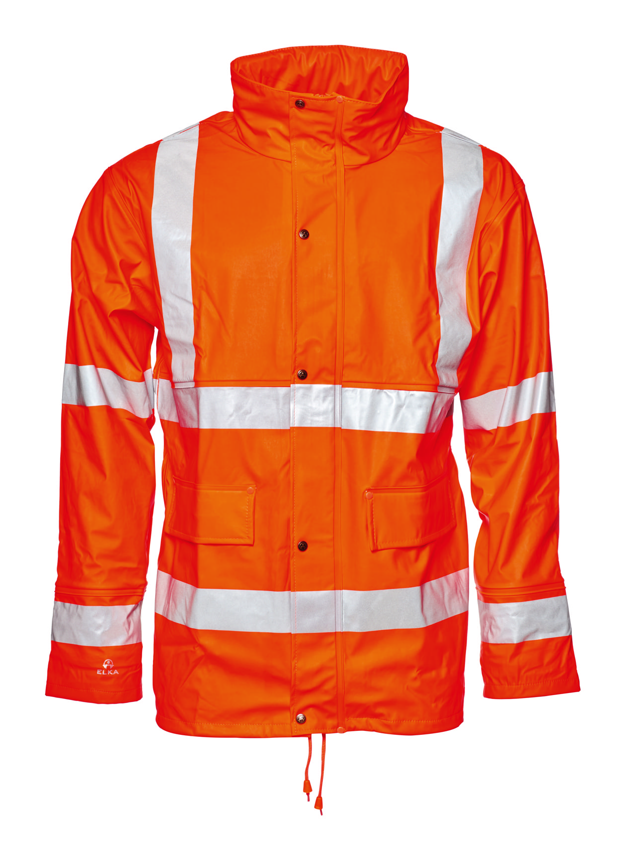 Dry Zone Visible PU Regnjakke Hi-Vis med refleksstriber