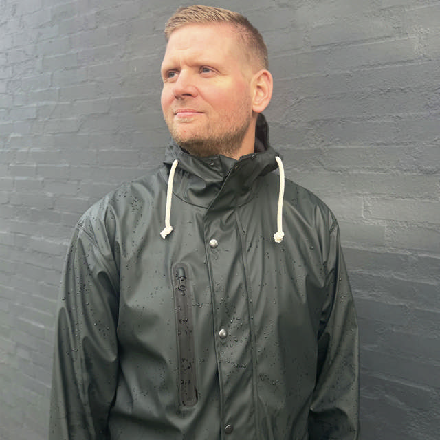 Recycled regnjakke herre